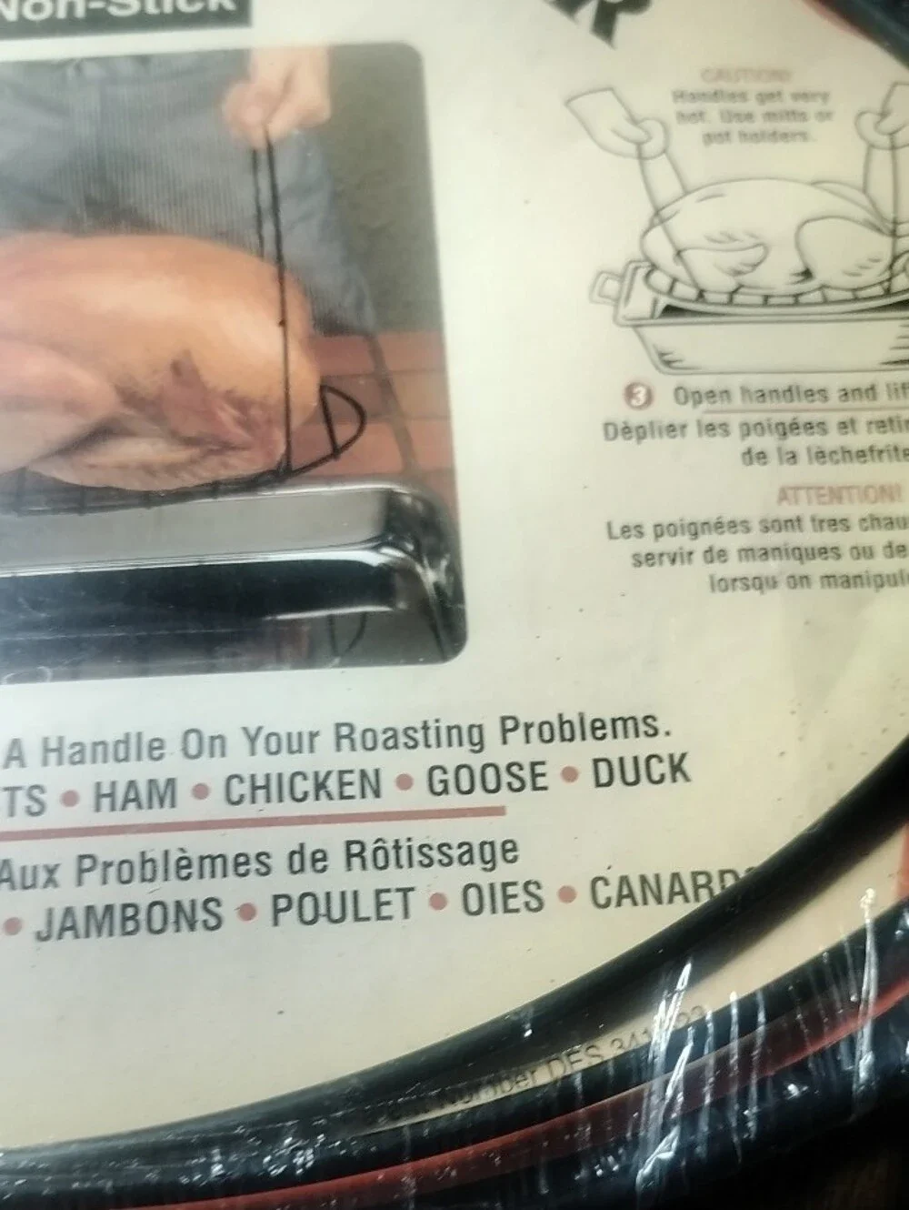 Turkey Lifter Non-Stick Roasting Rack New For Turkey, Roast, Chicken, Goose